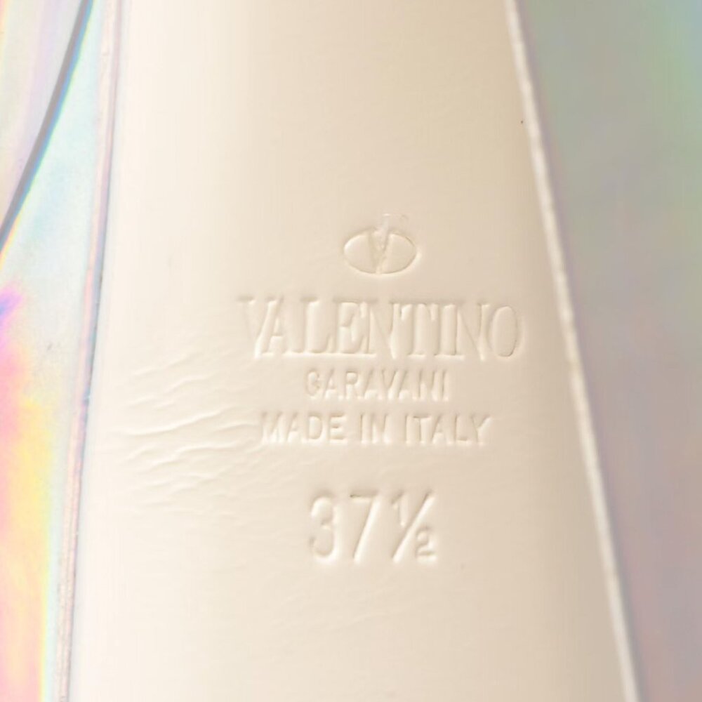 SOLD - Valentino Tan-Go 155 Silver Iridescent Platform Pumps - Picture 10 of 12